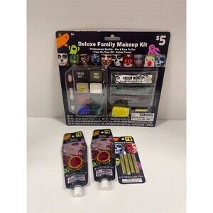 Deluxe Halloween Makeup Kits, Multiple Options Cremes, Fake Blood, Tattoos, Glit
